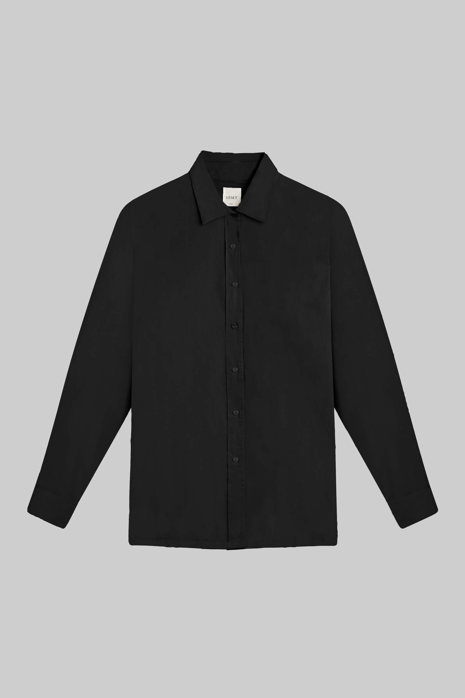 Yoko Oversized Button Down - Black - Image 2