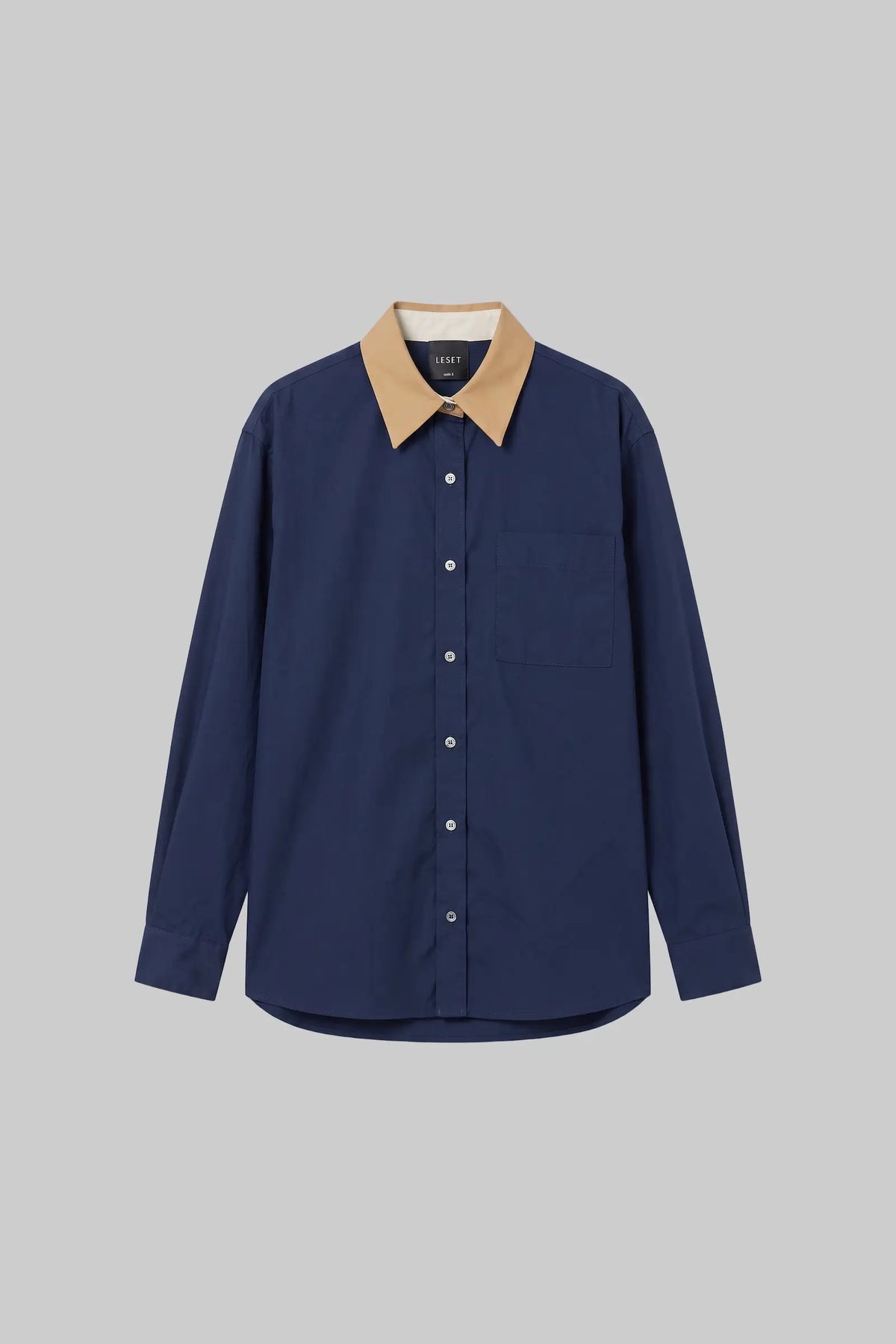 Yoshi Contrast Classic Button Down - Midnight/Chalk/Camel - Image 2