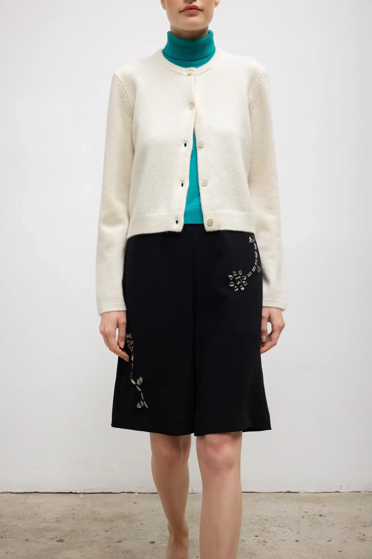Pre-Order: Arielle Embroidered City Short - Black - Image 4