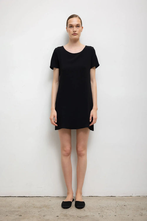 Ari Short Sleeve Mini Dress - Black - Image 1