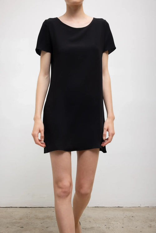 Ari Short Sleeve Mini Dress - Black - Image 4