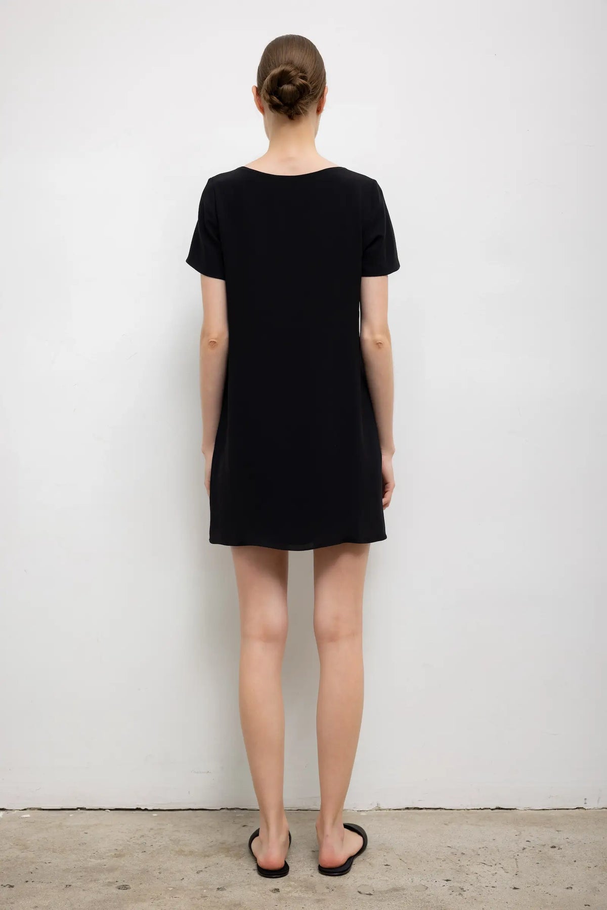 Ari Short Sleeve Mini Dress - Black - Image 6