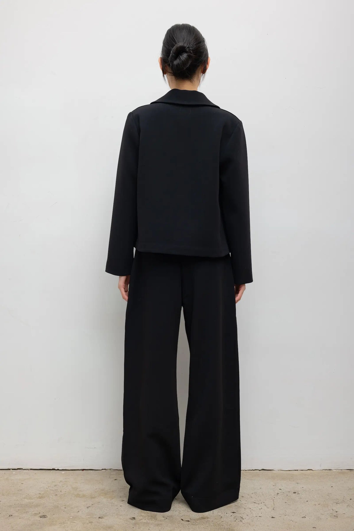 Arielle Bonded Collared Jacket - Black - Image 7