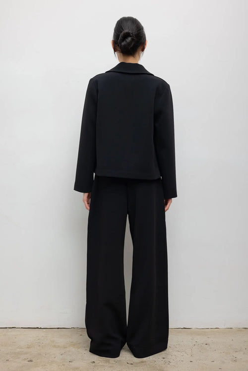 Arielle Bonded Collared Jacket - Black - Image 7