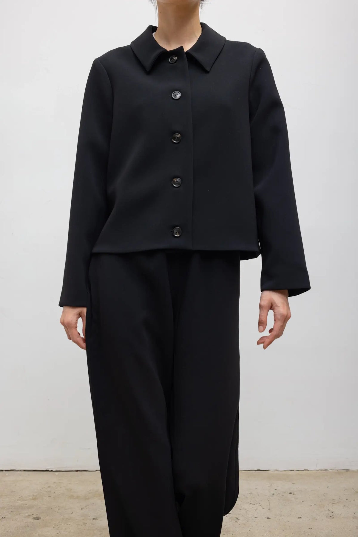 Arielle Bonded Collared Jacket - Black - Image 5
