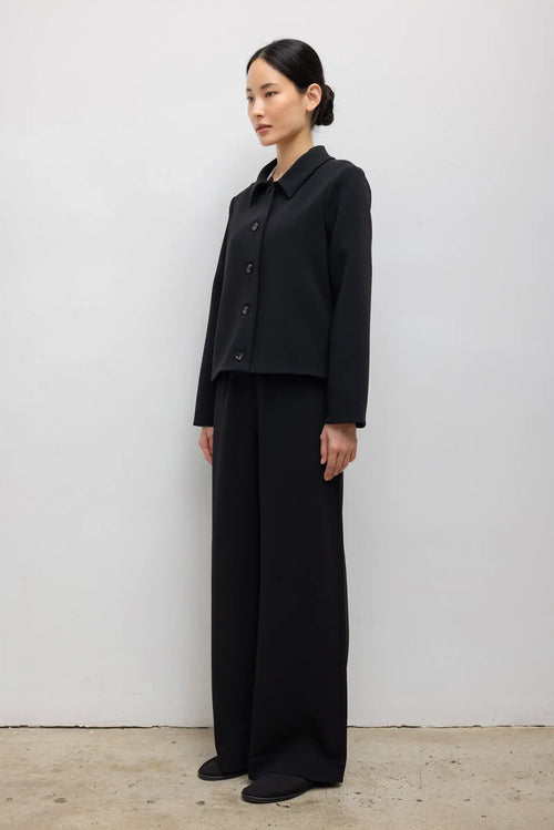 Arielle Bonded Collared Jacket - Black - Image 6