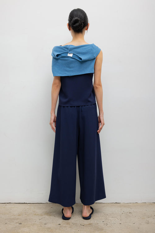 Arielle Crop Wide Leg Trouser - Midnight - Image 6