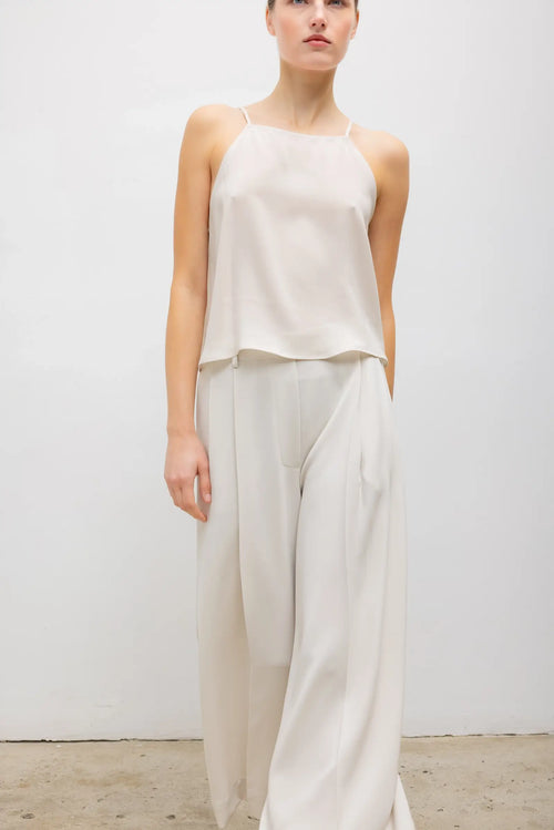 Arielle Crop Wide Leg Trouser - Moon - Image 4