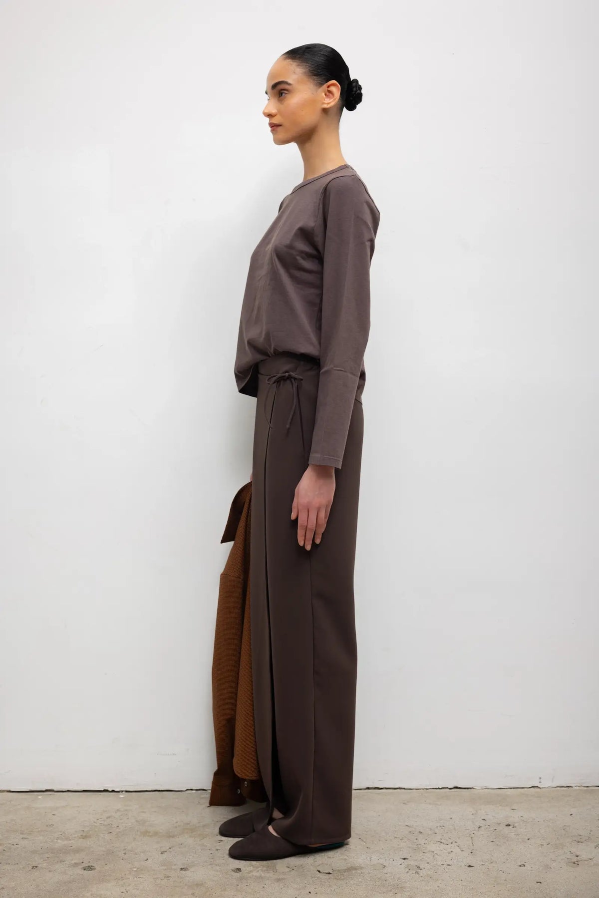 Arielle Tie Pant - Chocolate - Image 5