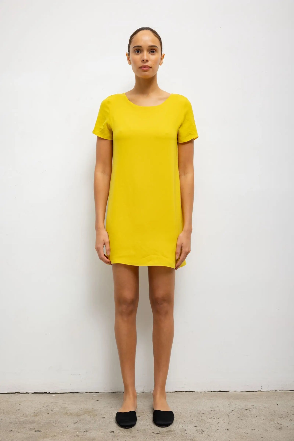 Ari Short Sleeve Mini Dress - Daffodil - Image 1