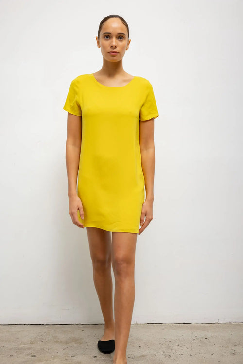 Ari Short Sleeve Mini Dress - Daffodil - Image 3