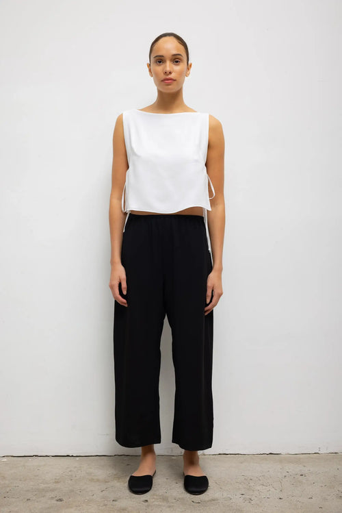Ari Boatneck Tie Top - Ice - Image 3