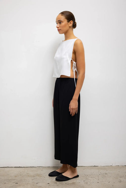 Ari Boatneck Tie Top - Ice - Image 6