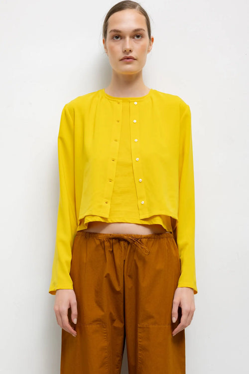 Ari Crop Cardigan - Daffodil - Image 1