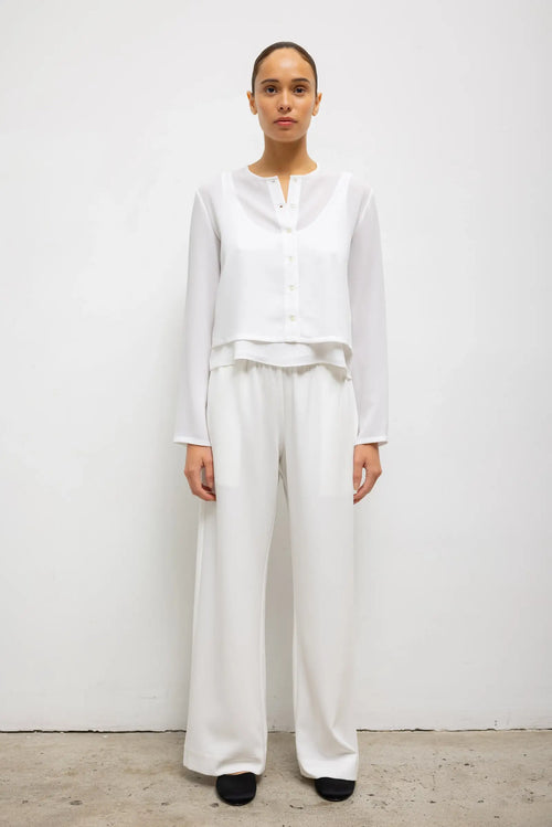 Ari Crop Cardigan - Ice - Image 3