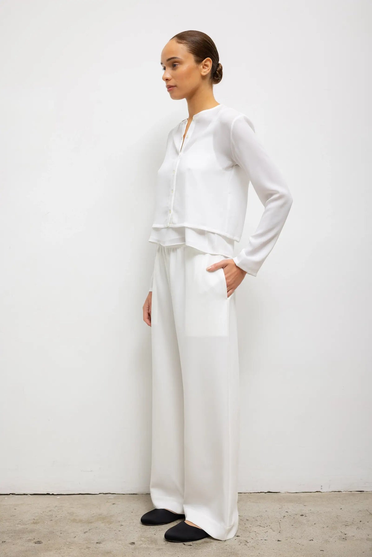 Ari Crop Cardigan - Ice - Image 6