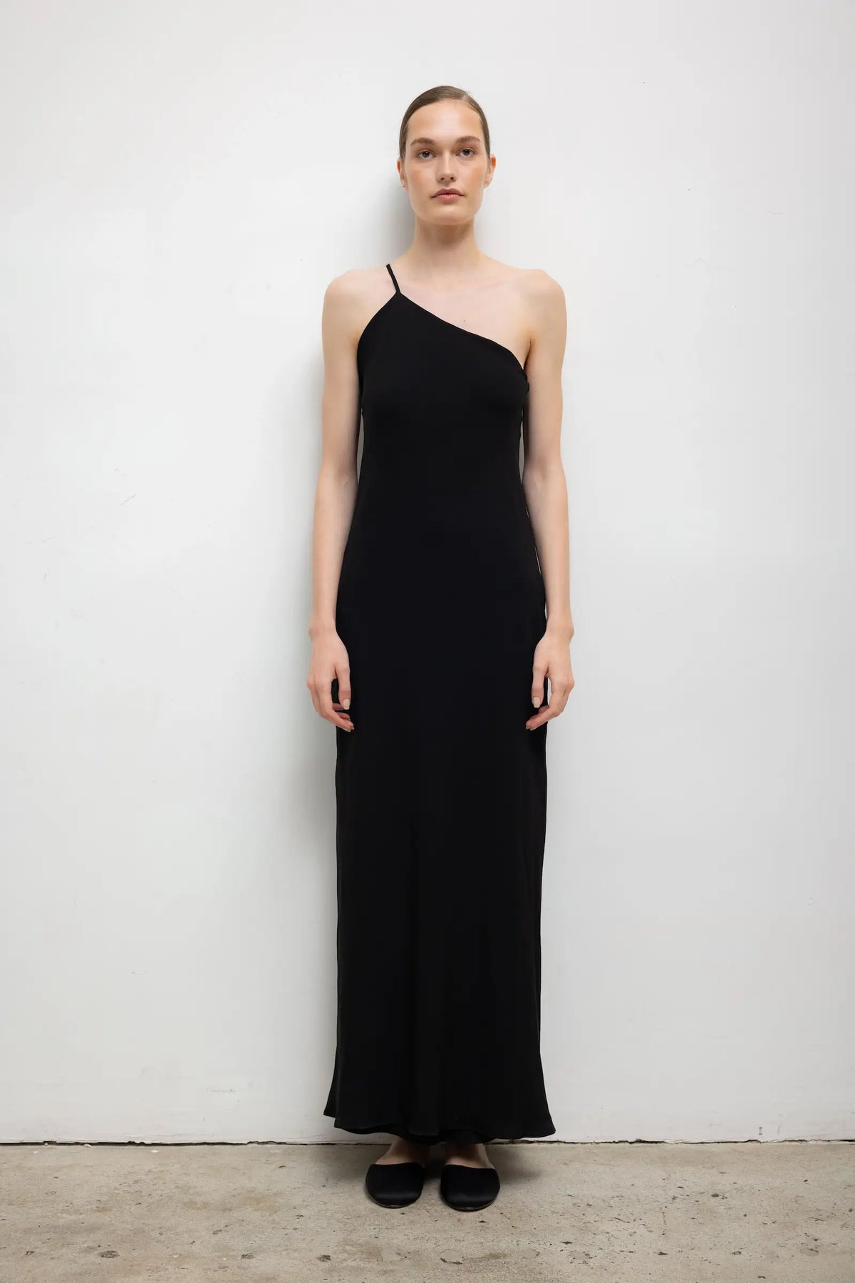 Ari One Shoulder Dress - Black - Image 1