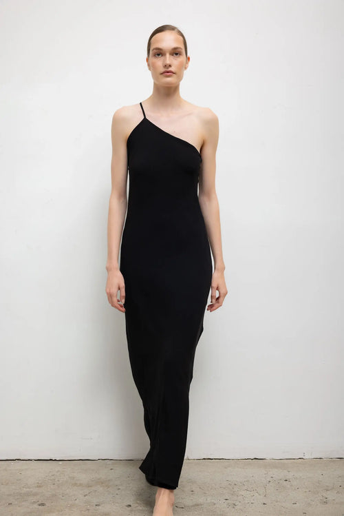 Ari One Shoulder Dress - Black - Image 3