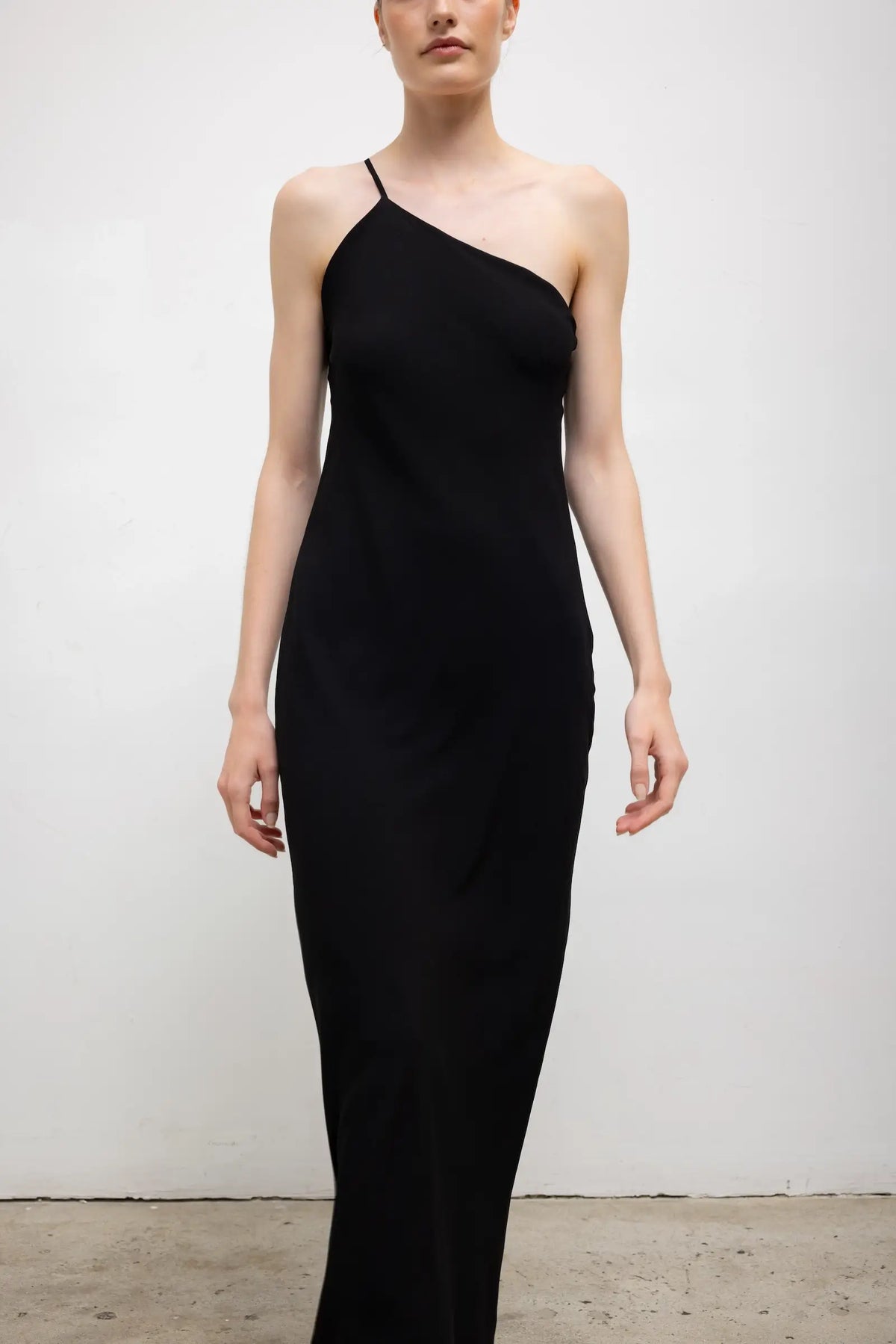 Ari One Shoulder Dress - Black - Image 4