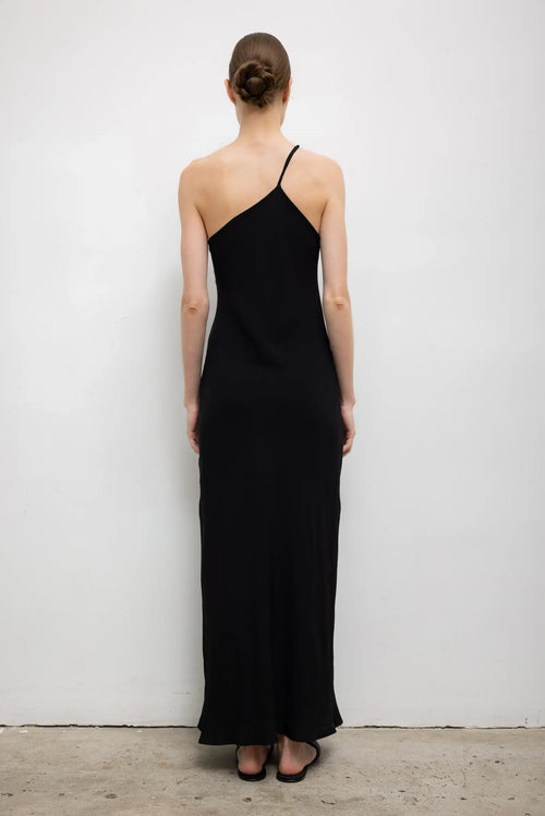 Ari One Shoulder Dress - Black - Image 6