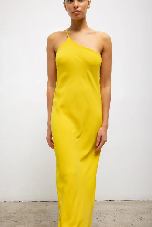 Ari One Shoulder Dress - Daffodil - Image 3