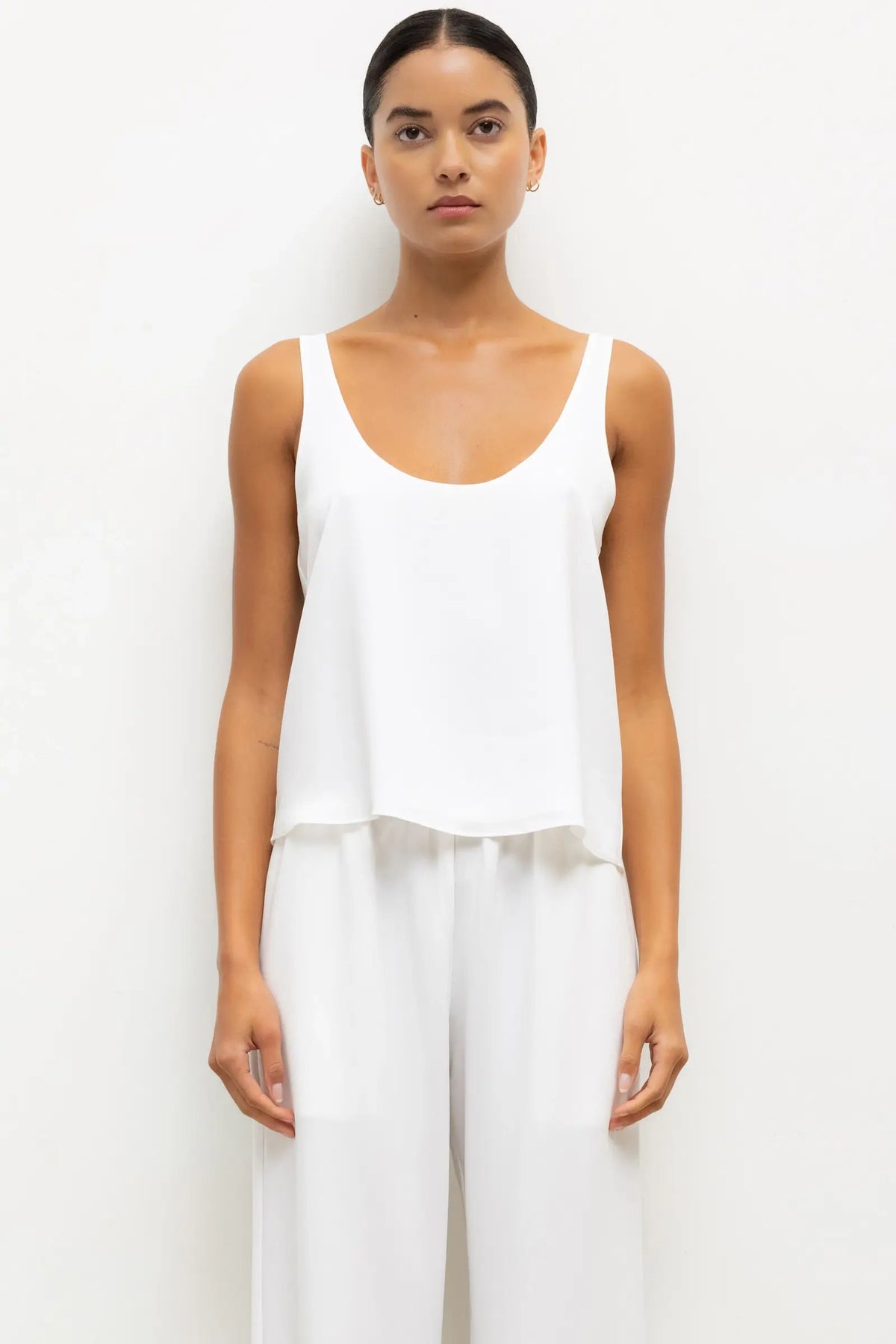 Ari Scoop Tank - Ice - Image 1