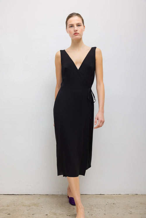 Ari Wrap Dress - Black - Image 3