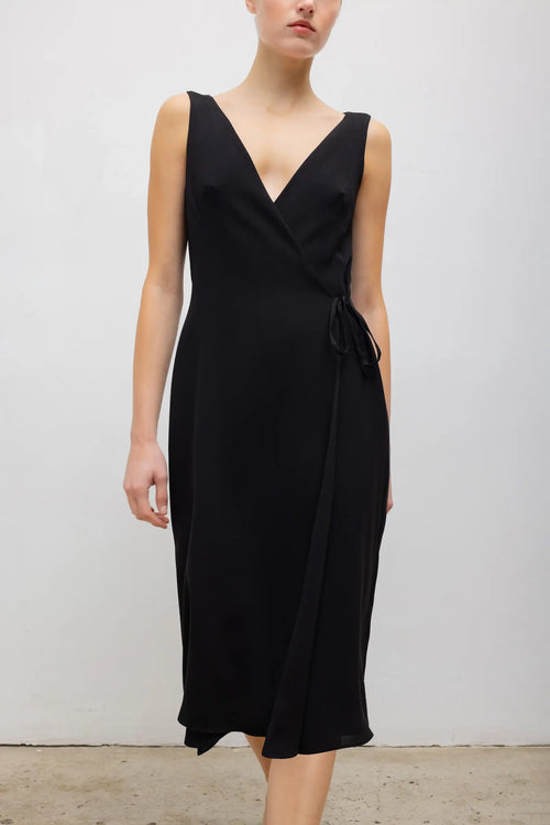 Ari Wrap Dress - Black - Image 4