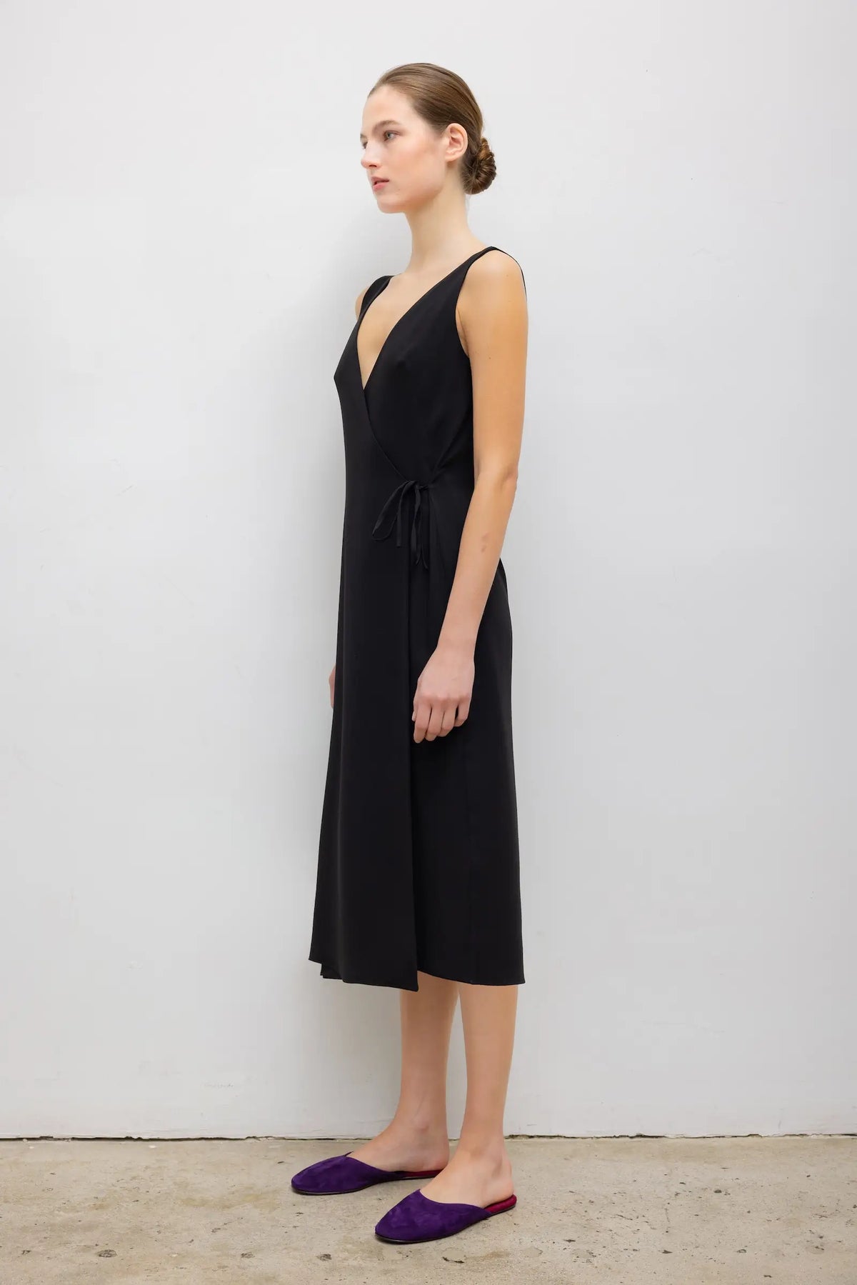 Ari Wrap Dress - Black - Image 5