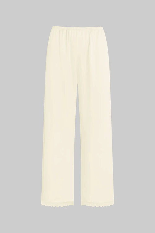 Barb Lace Crop Pant - Creme - Image 2