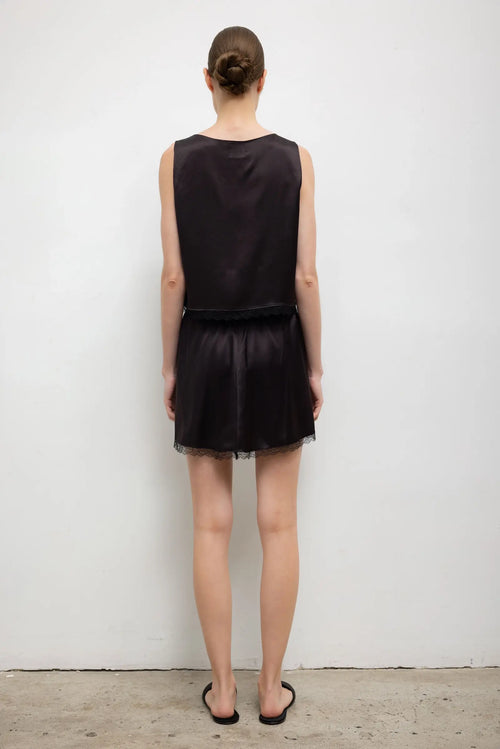 Barb Lace Mini Skirt - Chocolate - Image 6