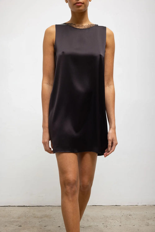 Barb Lace Sleeveless Mini Dress - Chocolate - Image 4