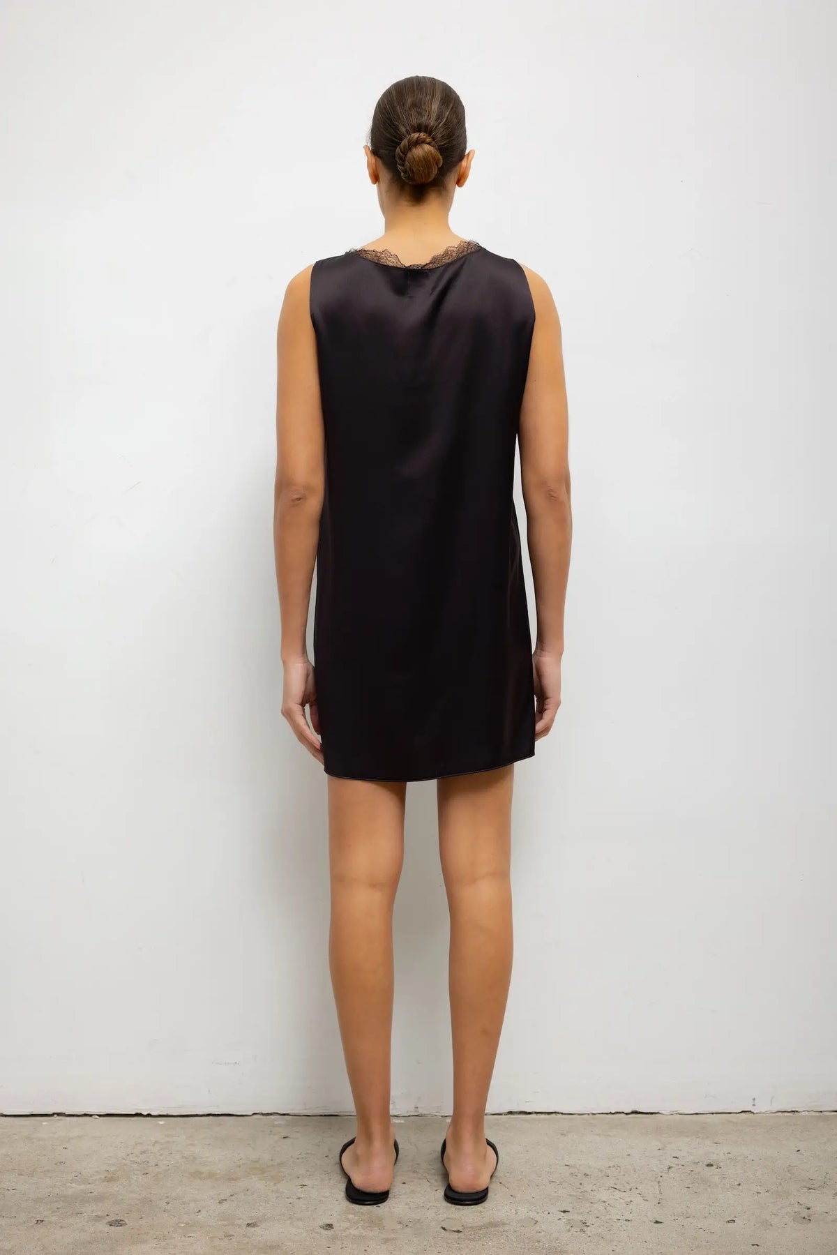 Barb Lace Sleeveless Mini Dress - Chocolate - Image 6