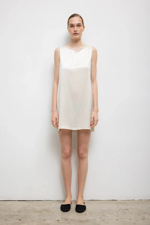 Barb Lace Sleeveless Mini Dress - Creme - Image 1