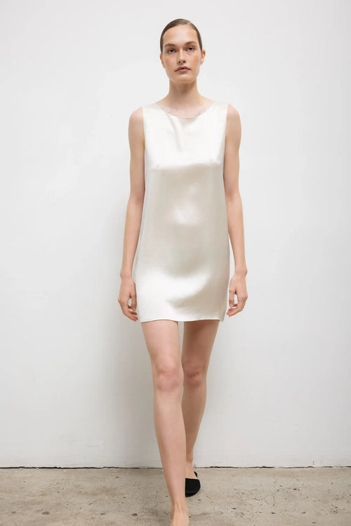 Barb Lace Sleeveless Mini Dress - Creme - Image 3