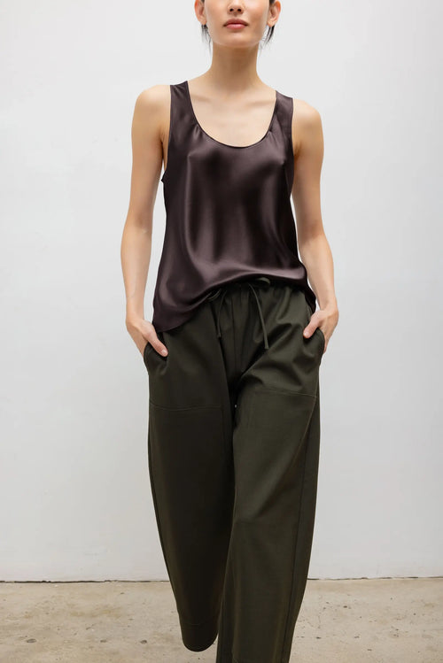 Barb Bias Tank - Chocolate - Image 4