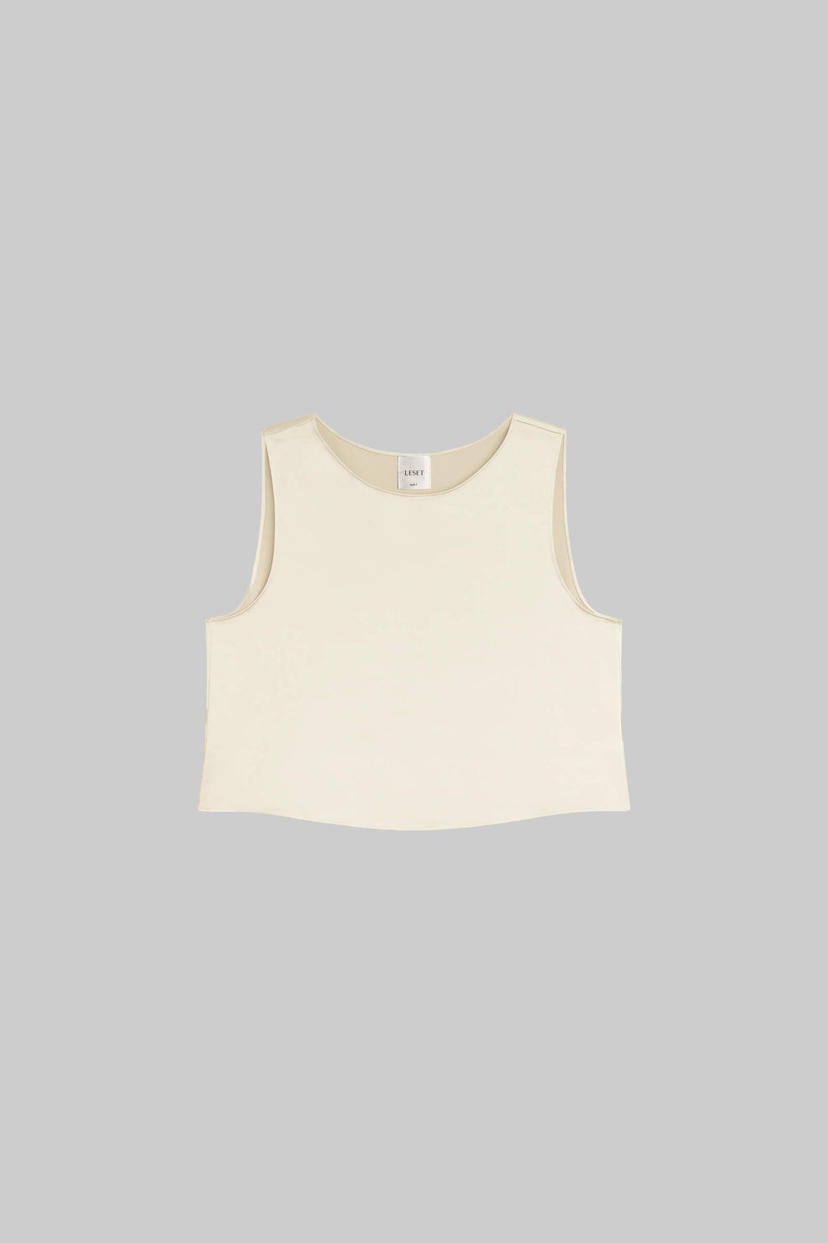 Barb Crop Sleeveless Crew - Creme - Image 2