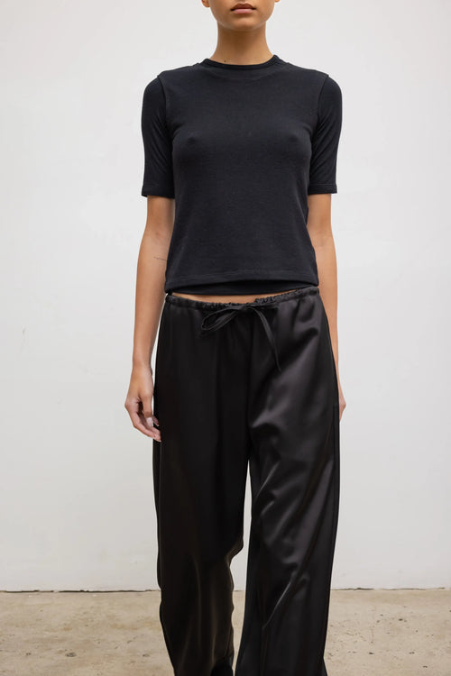 Barb Crop Drawstring Pant - Black - Image 5