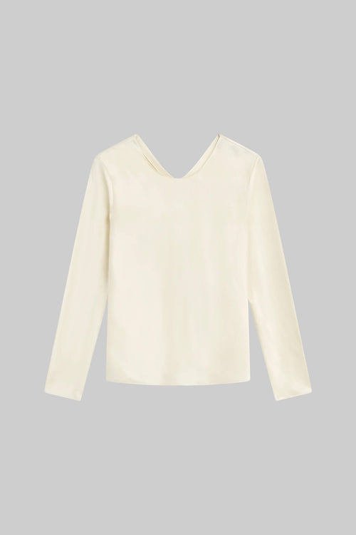 Barb Long Sleeve Crew - Creme - Image 2