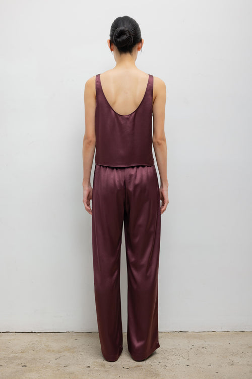 Barb Wide Leg Pant - Malbec - Image 6