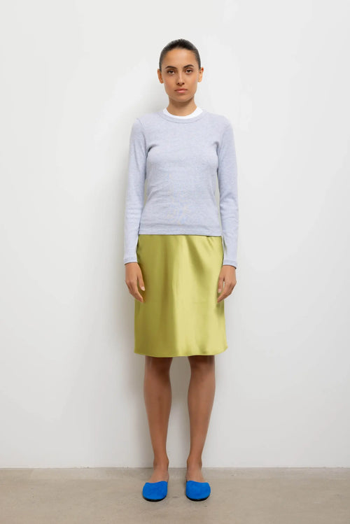 Barb Slip Skirt - Chartreuse - Image 1