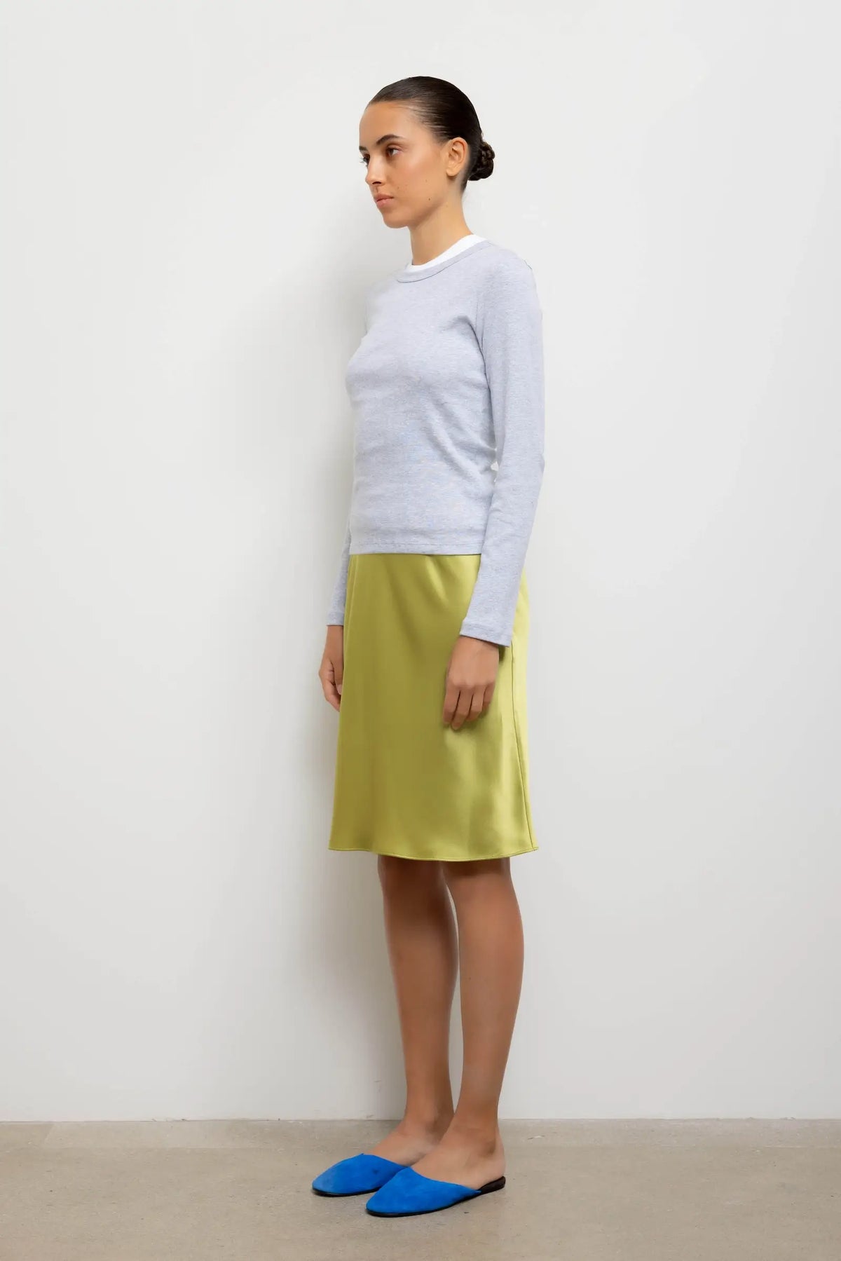 Barb Slip Skirt - Chartreuse - Image 4