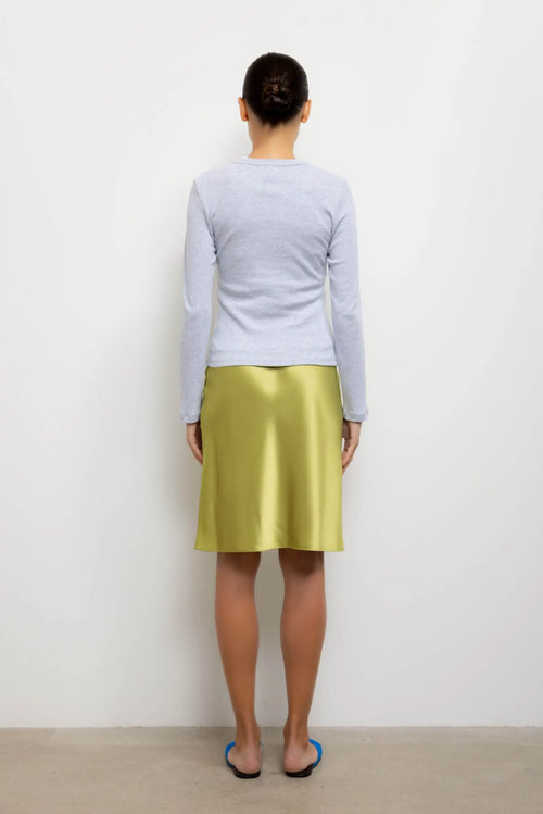 Barb Slip Skirt - Chartreuse - Image 5