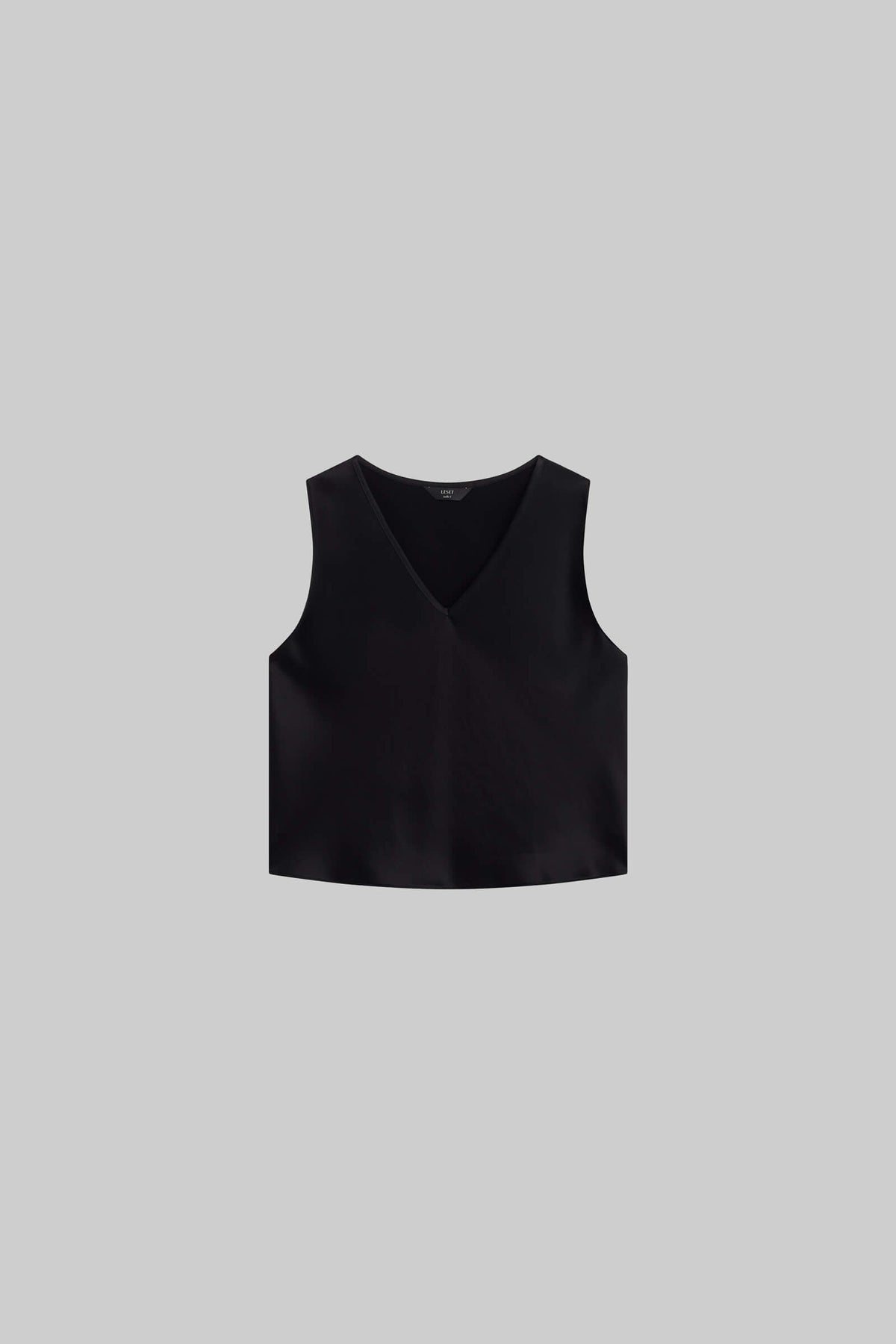 Barb V Neck Shell - Black - Image 2