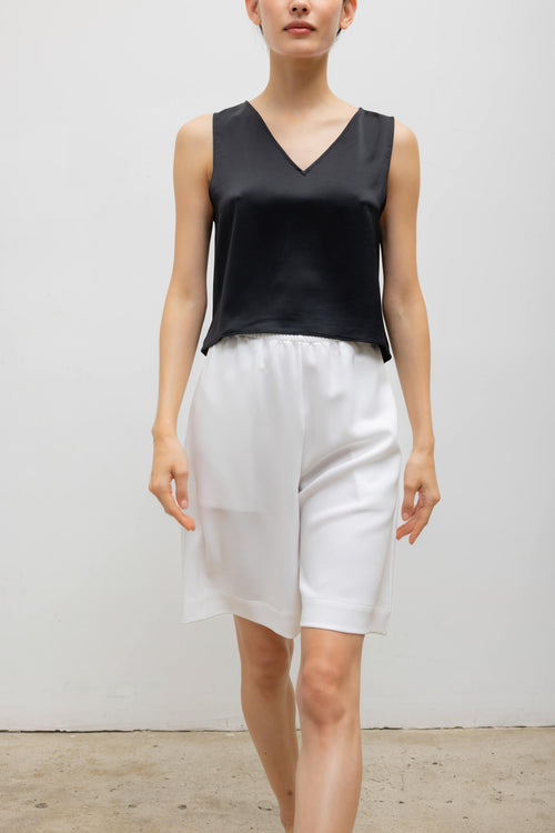 Barb V Neck Shell - Black - Image 4