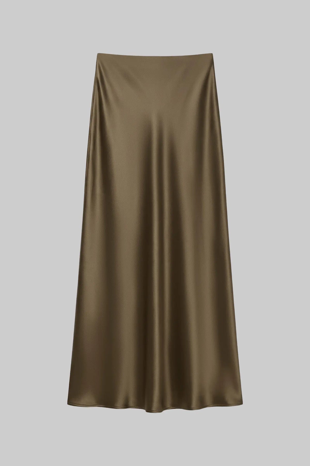 Barb Bias Ankle Skirt - Olive - Image 2