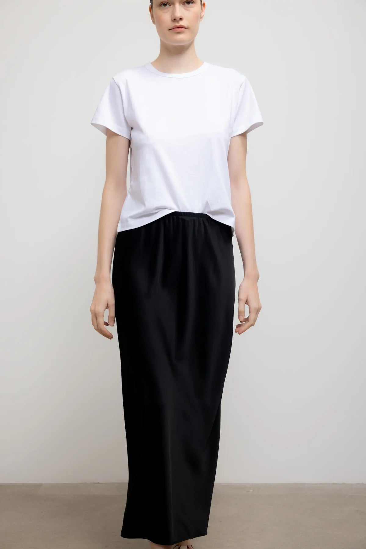 Barb Bias Ankle Skirt - Black - Image 4