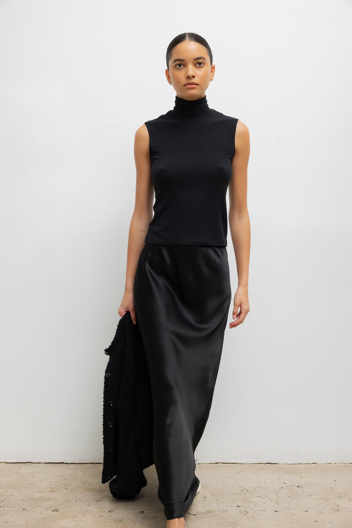 Barb Bias Skirt - Black - Image 3
