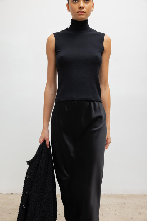 Lauren Sleeveless Turtleneck - Black - Image 5