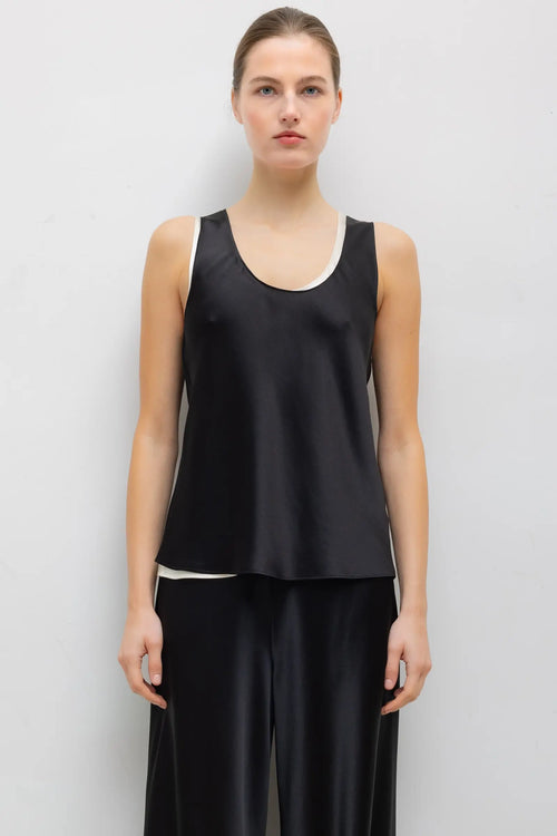 Barb Bias Tank - Black - Image 1